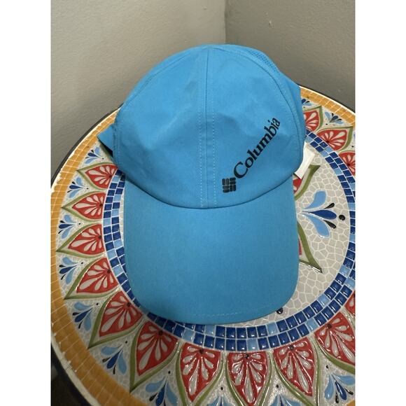 Columbia Blue Adjustable Performance Cap O/S Vented Back Lightweight Outdoor Hat - Picture 4 of 6